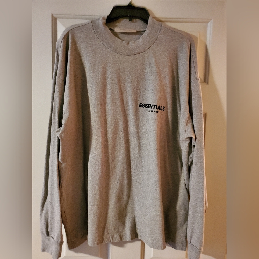 Fog Essentials Ls Tee. Size Large. Color Grey. - image 1